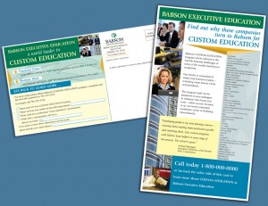 B2B Direct Mail Postcard for Babson Executive Education