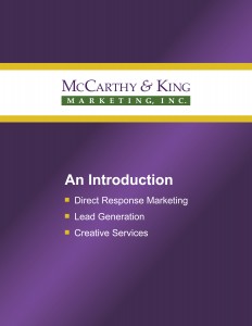 Introductory Brochure - McCarthy & King Marketing